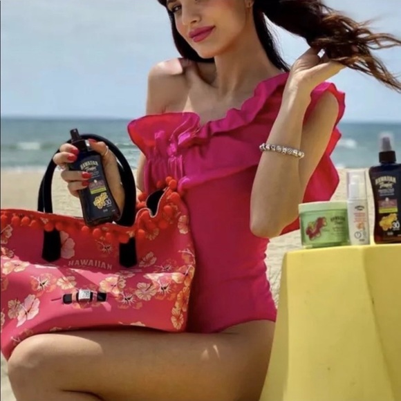 ZARA size XL hot pink one shoulder Ruffle Swimsuit brand new with tags - Picture 9 of 16